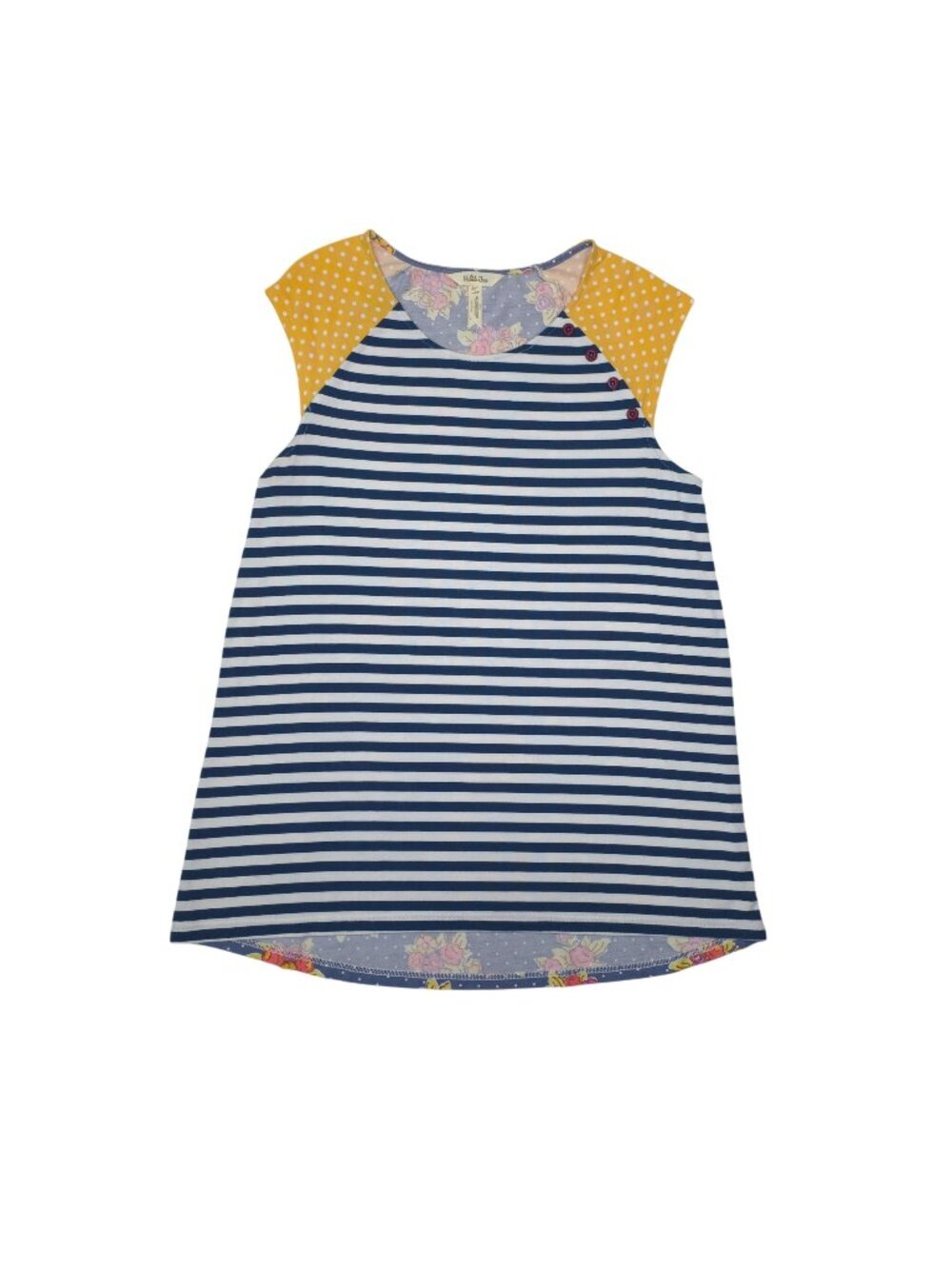 Matilda Jane Striped & Floral Sleeveless Mini Dress Size Large Womens 29" Long